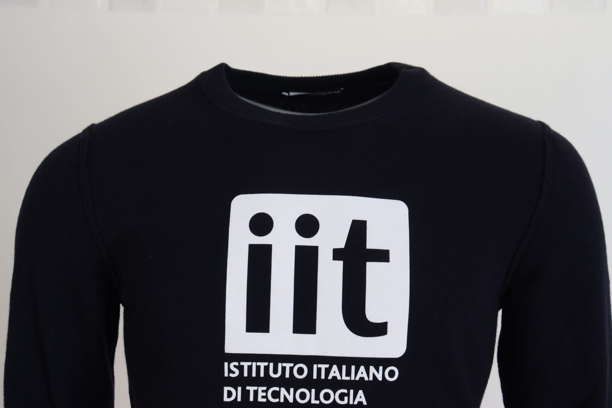 Dolce &amp; Gabbana Blue Cashmere iit Print Sweater