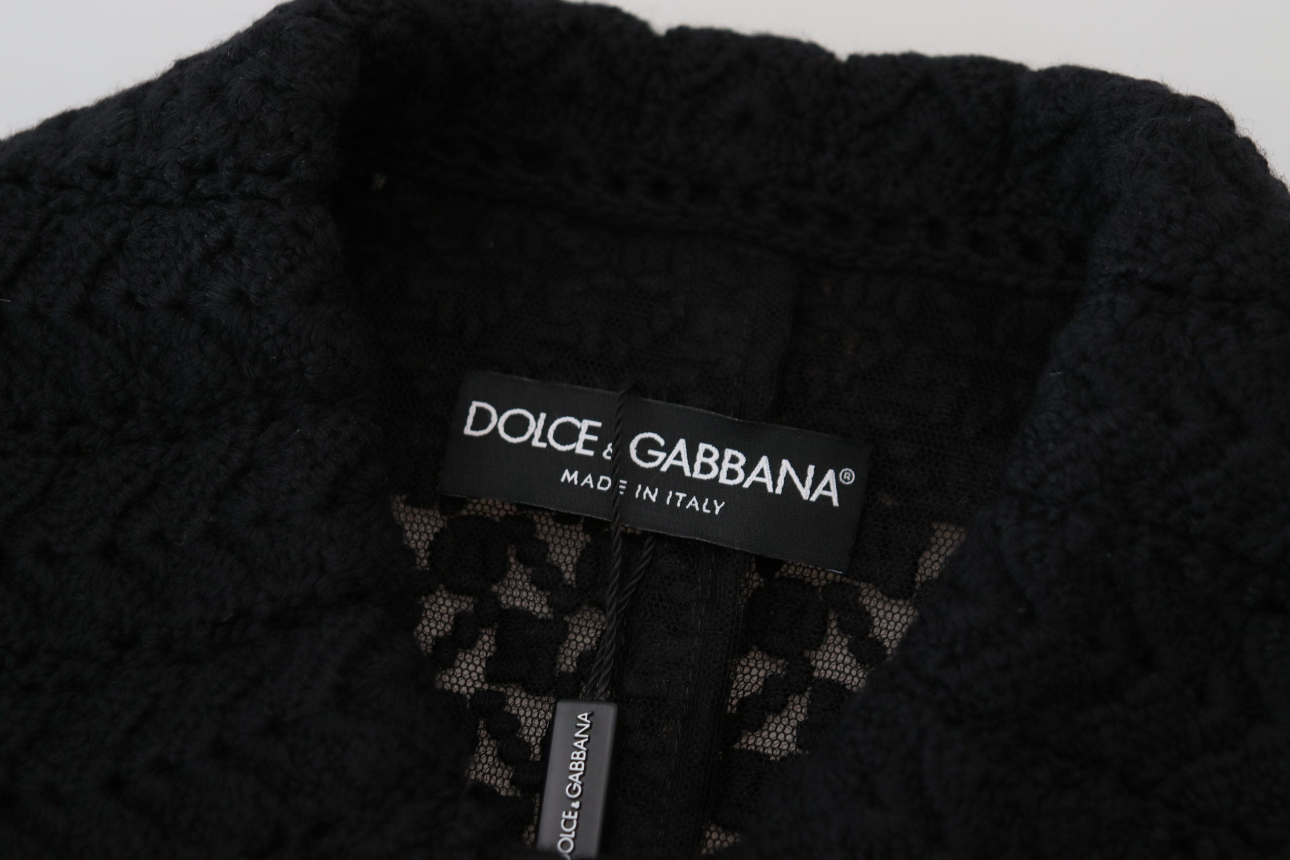 Dolce &amp; Gabbana Classic düğme patlı örme uzun ceket
