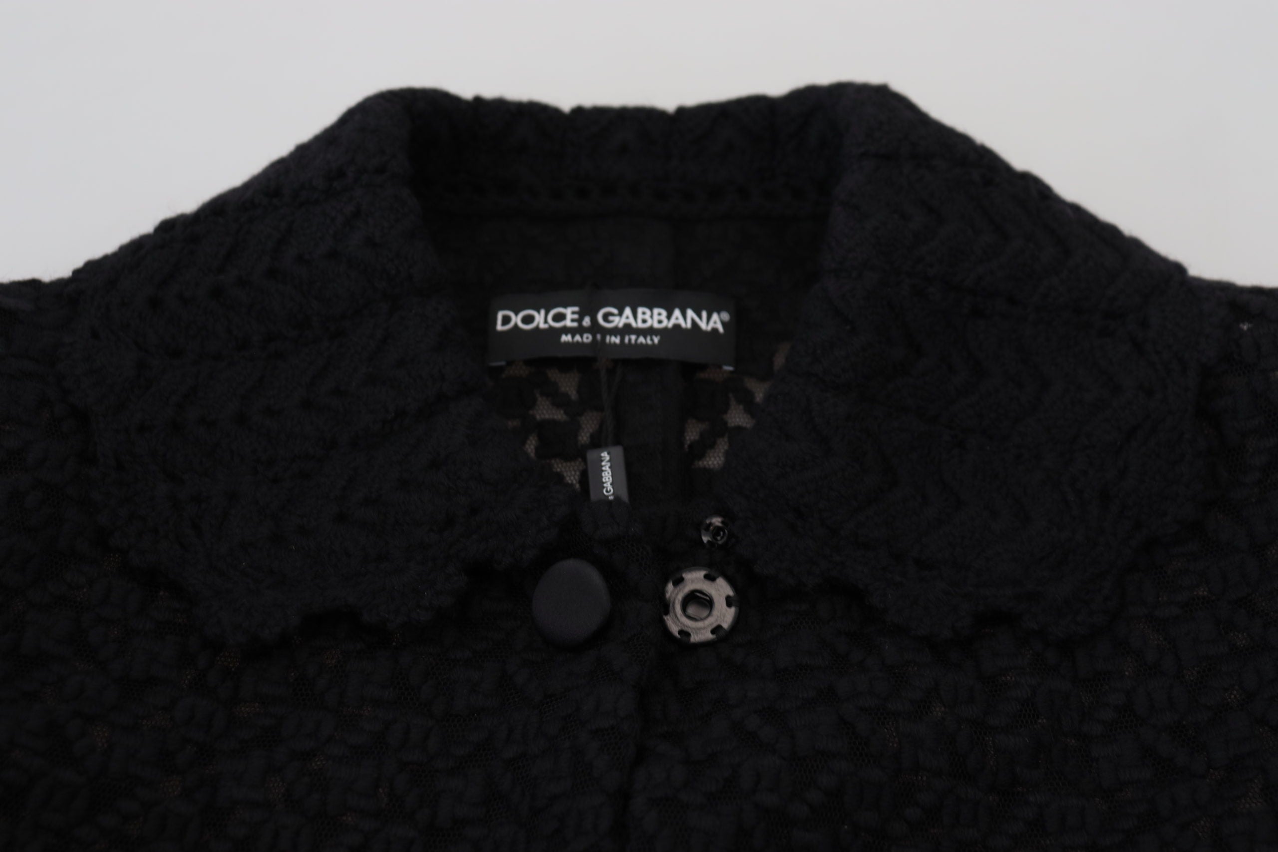 Dolce &amp; Gabbana Classic düğme patlı örme uzun ceket