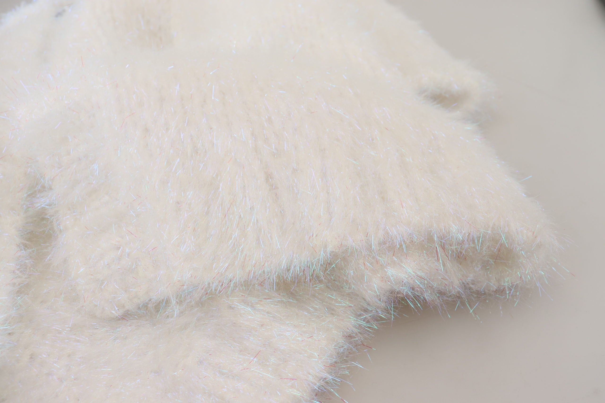 Dolce & Gabbana Weiße langärmelige Fransen Strickjacke