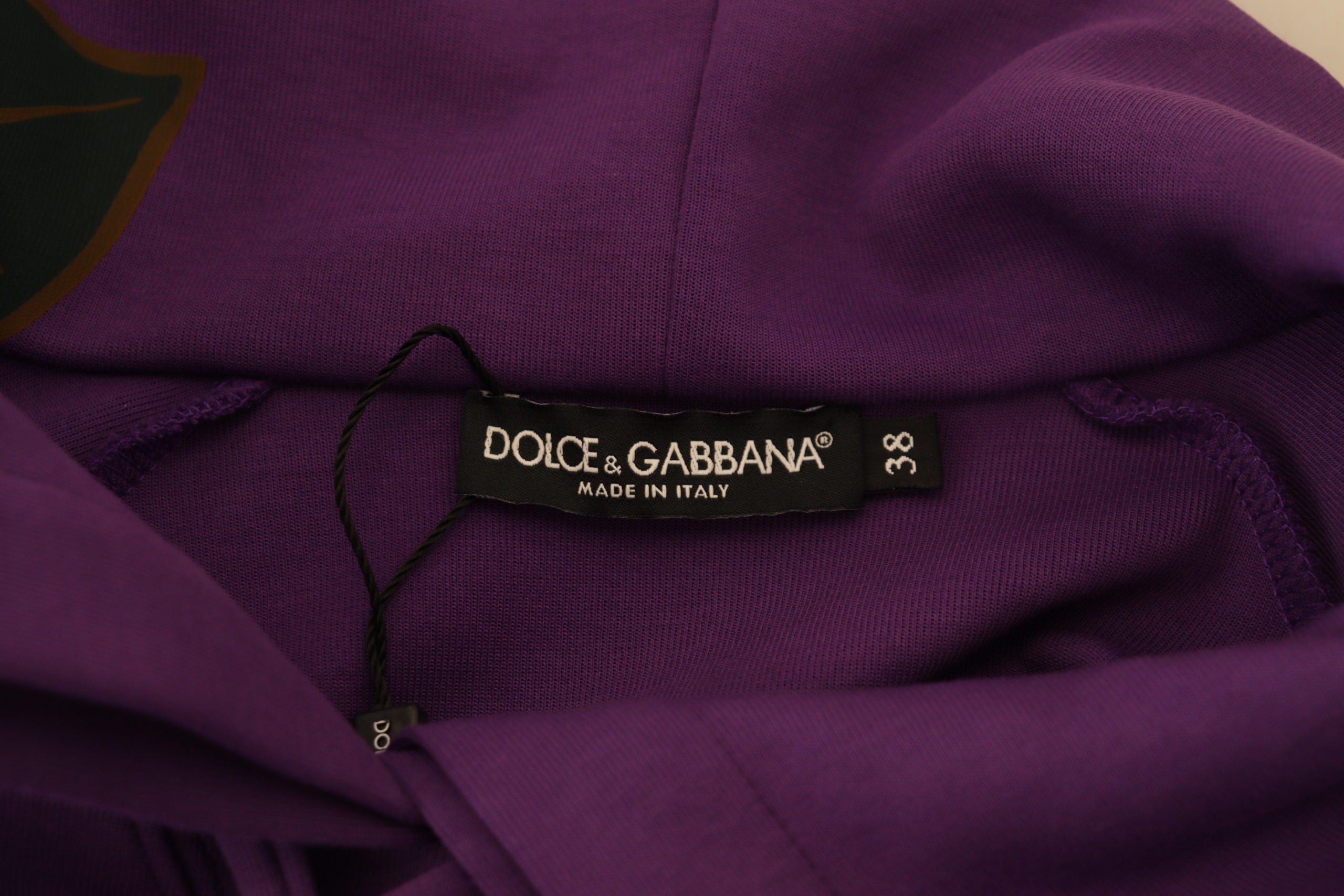 Dolce & Gabbana Lila Pullover aus Baumwolle mit Blumendruck