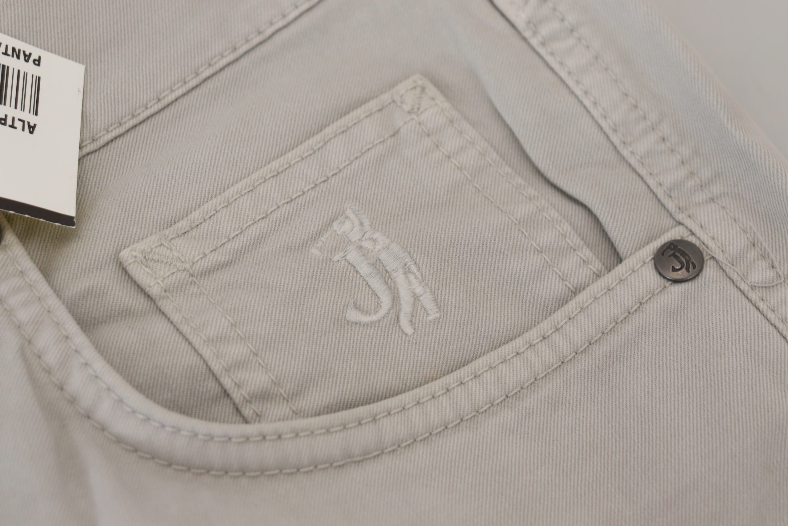 Jeckerson Graue Baumwolle konisch zulaufende Herren Freizeithosen