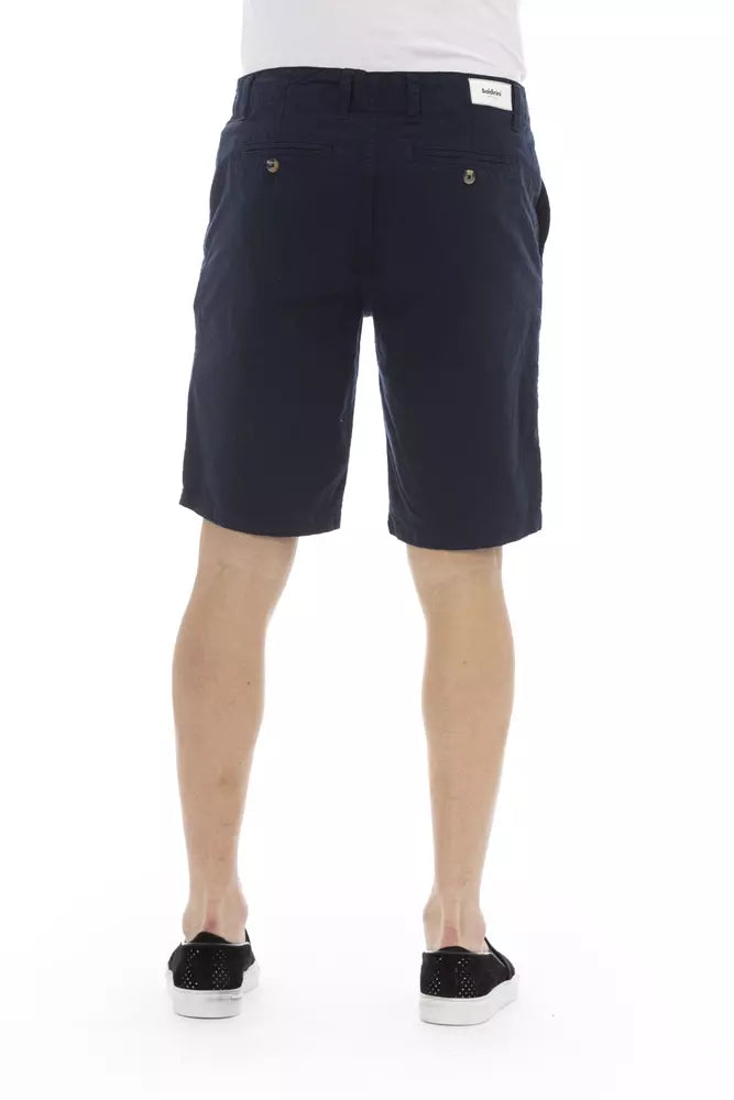 Baldinini Trend Blue Cotton Bermuda Shorts for Men
