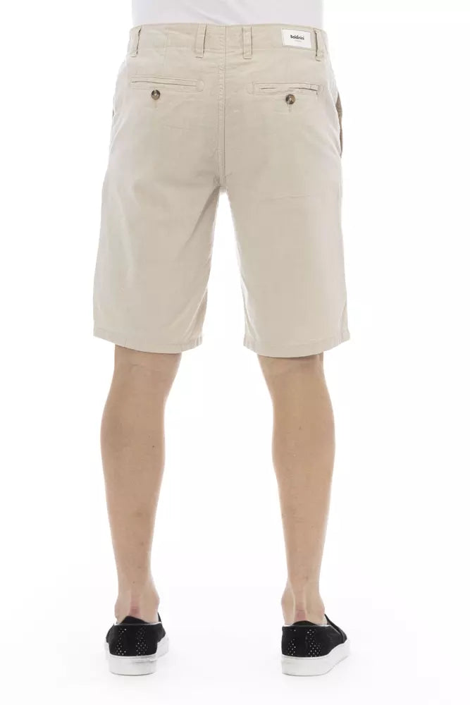 Baldinini Trend Beige Cotton Bermuda Shorts for Men