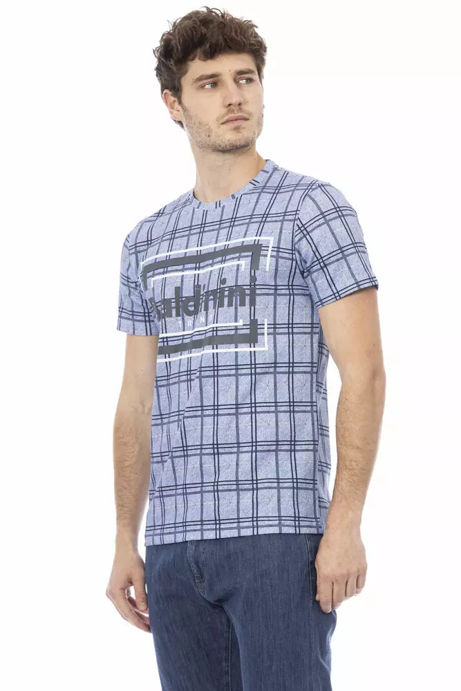 Baldinini Trend Hellblaues Baumwoll-T-Shirt für Herren