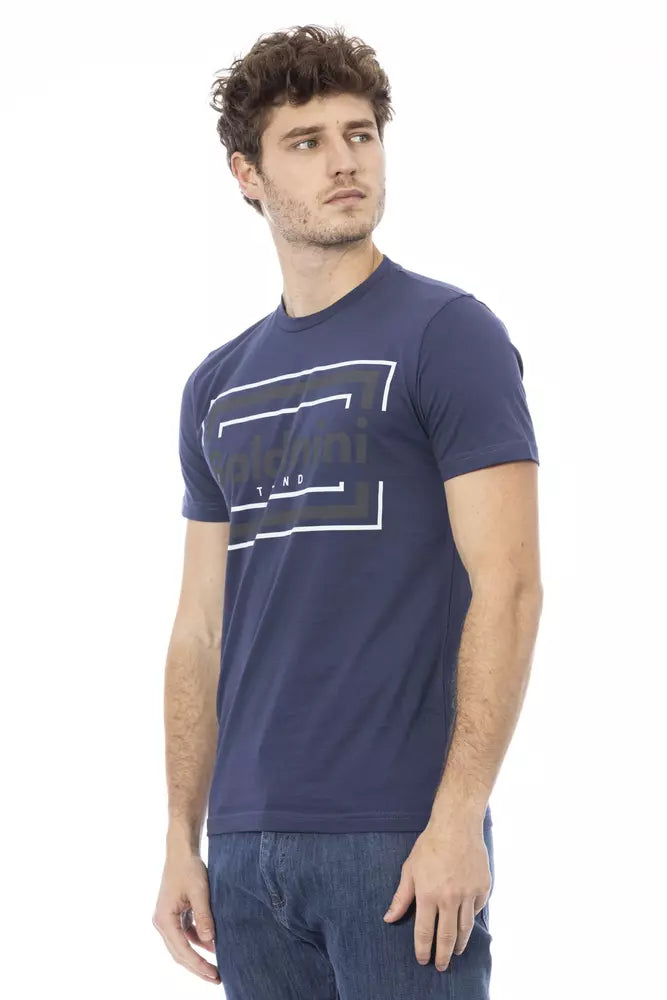 Baldinini Trend Blaues Baumwoll-T-Shirt für Herren
