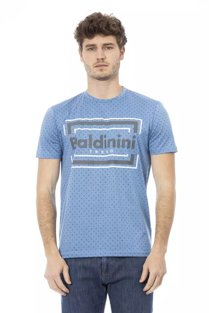 Baldinini Trend Hellblaues Baumwoll-T-Shirt für Herren