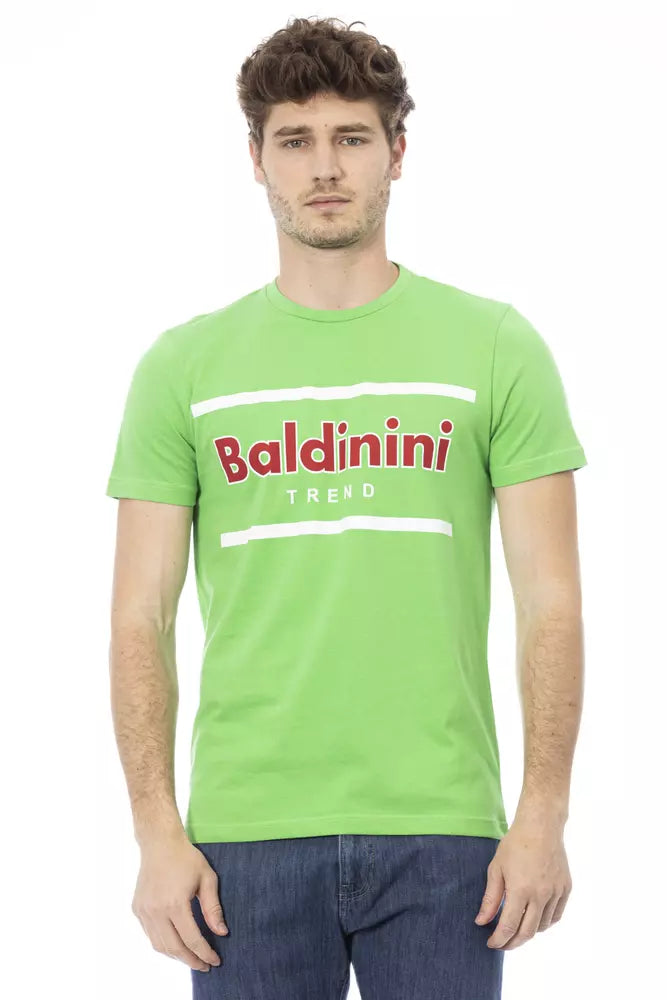 Baldinini Trend Grünes Baumwoll-T-Shirt für Herren