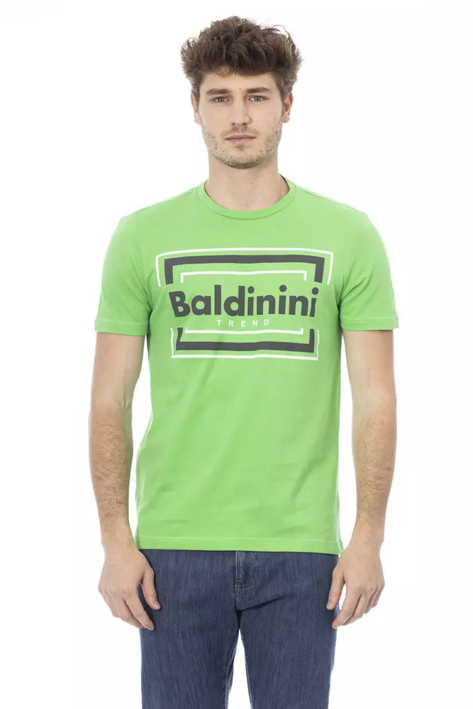Baldinini Trend Grünes Baumwoll-T-Shirt für Herren
