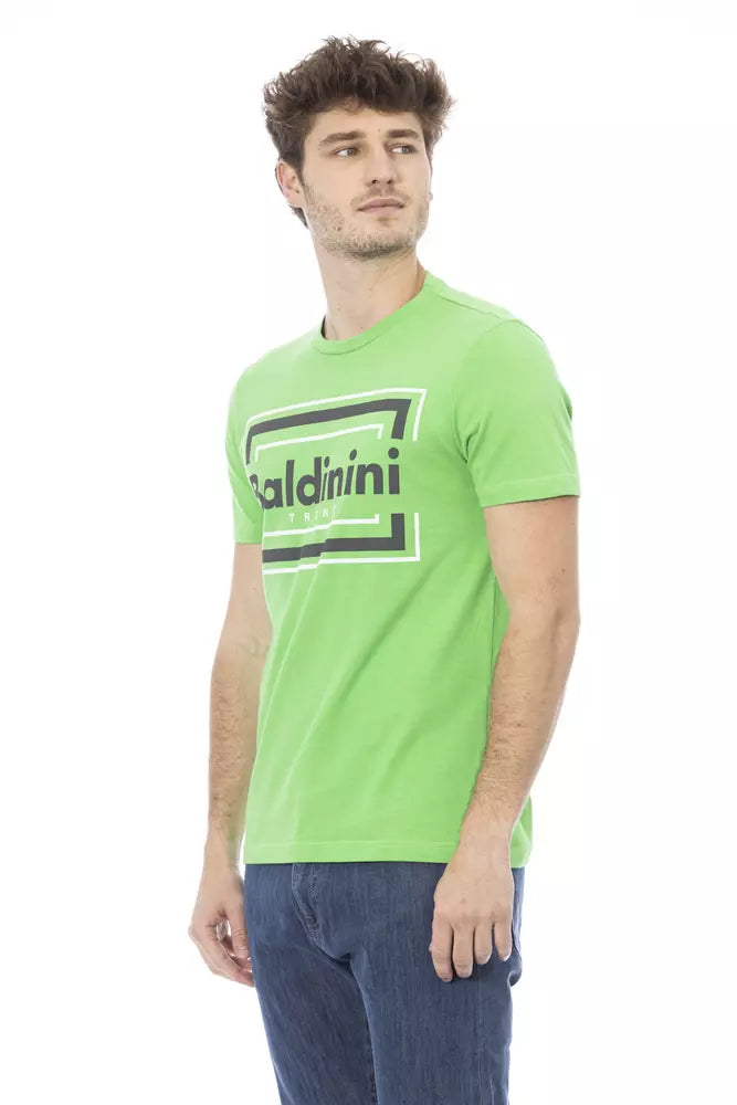 Baldinini Trend Grünes Baumwoll-T-Shirt für Herren