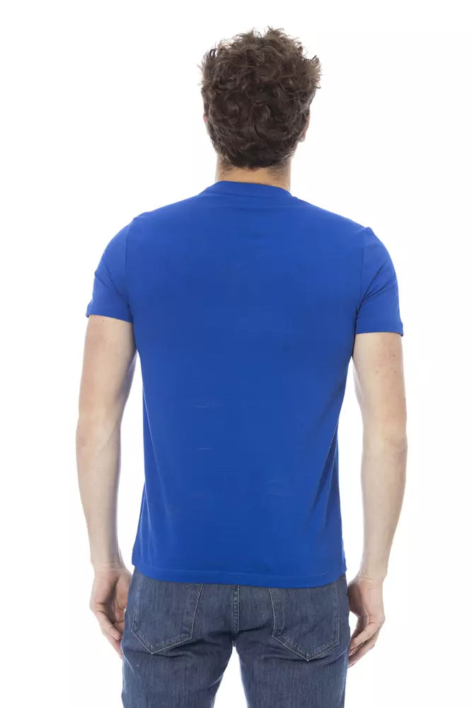 Baldinini Trend cotton T-shirt for men in blue