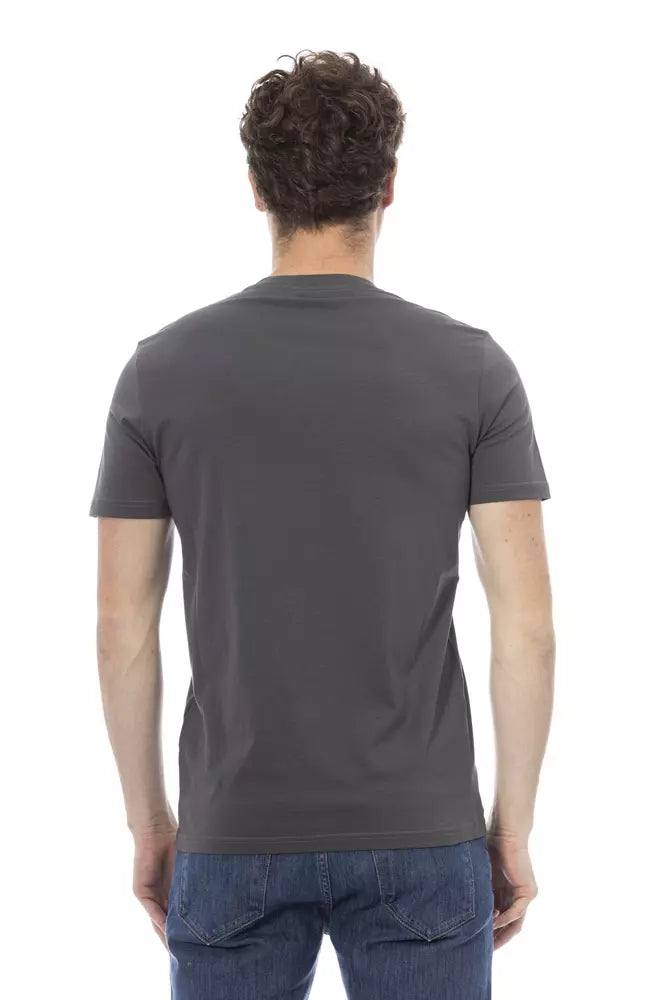 Baldinini Trend Grey Cotton T-Shirt for Men