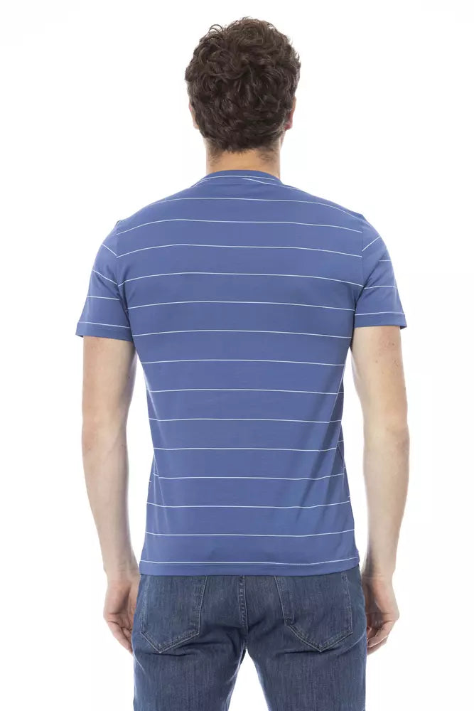 Baldinini Trend cotton T-shirt for men in blue