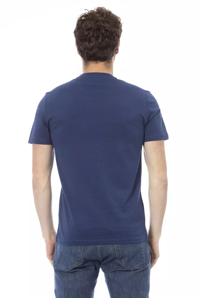 Baldinini Trend cotton T-shirt for men in blue