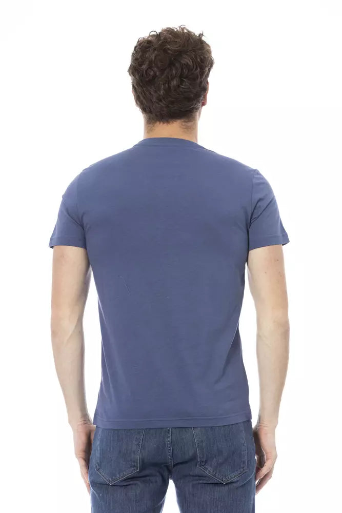 Baldinini Trend cotton T-shirt for men in blue