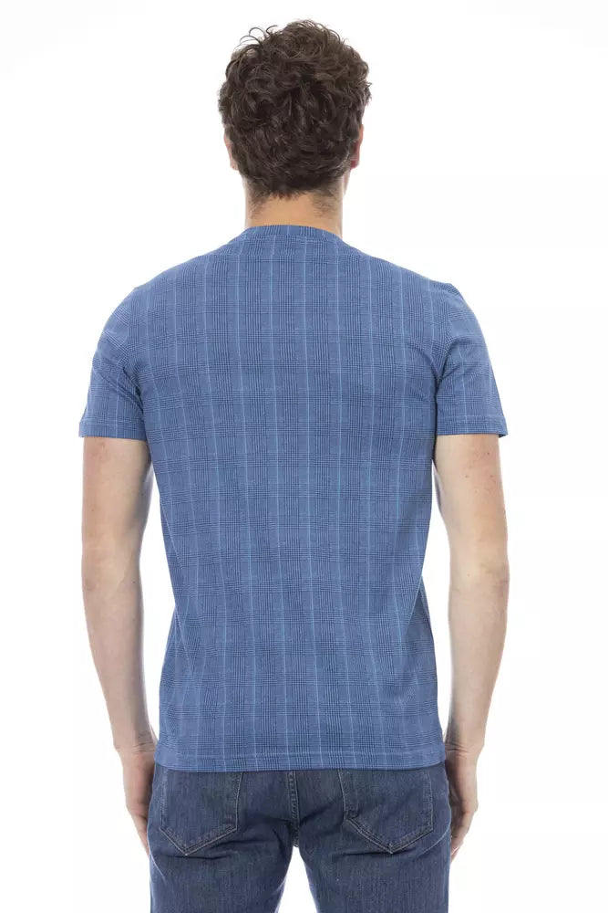 Baldinini Trend Hellblaues Baumwoll-T-Shirt für Herren
