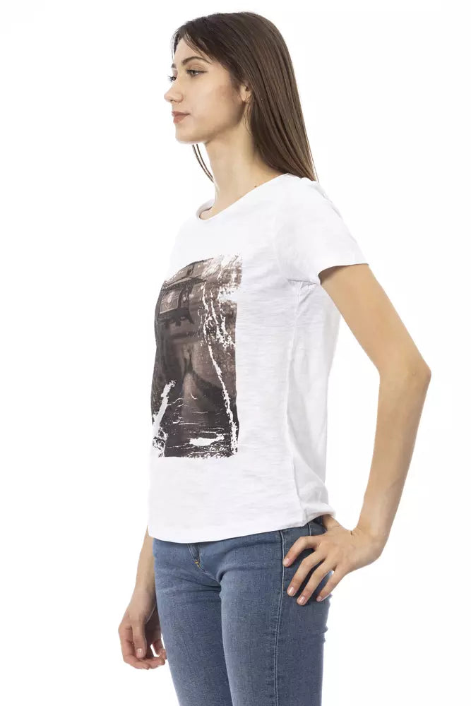 Trussardi Action Weißes T-Shirt aus Baumwolle für Frauen