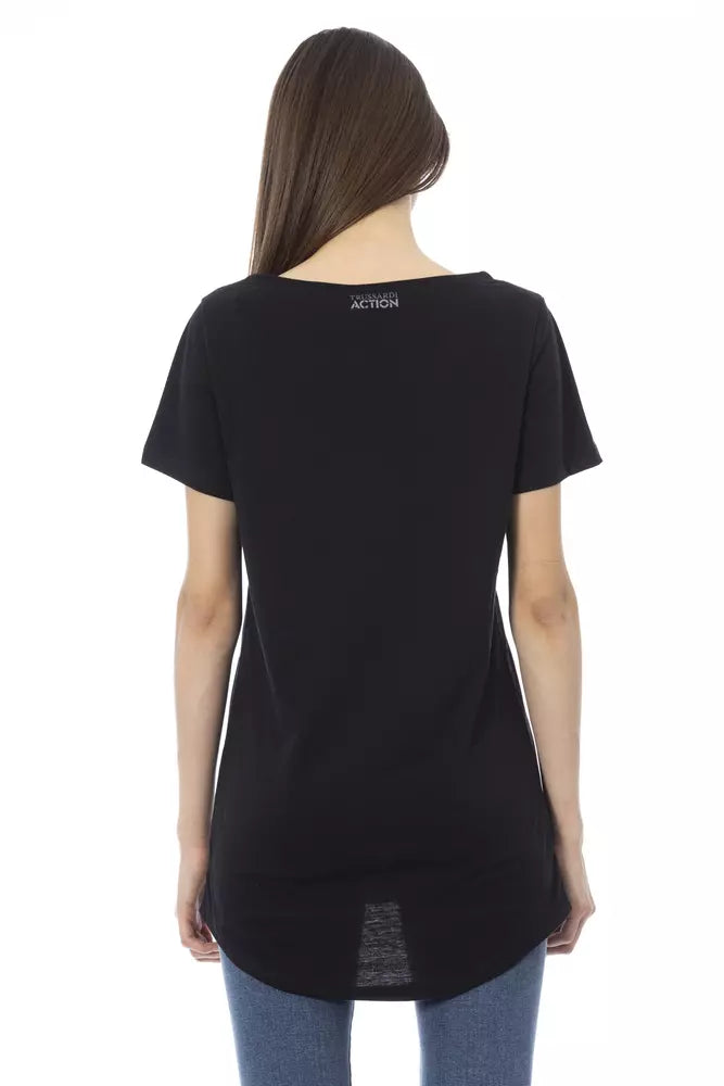 Trussardi Action Black Cotton T-Shirt for Women