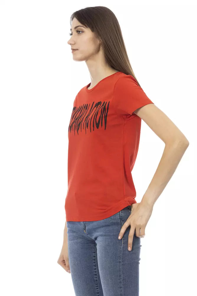 Trussardi Action "Rotes Damen T-Shirt aus Baumwolle"