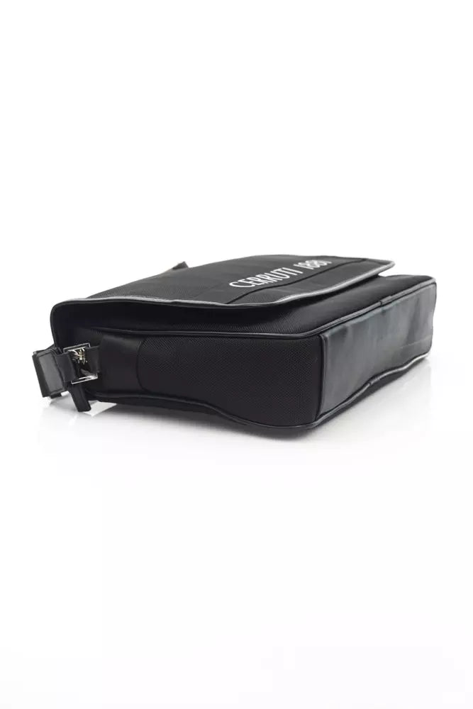 Cerruti 1881 Schwarze Nylon-Umhängetasche für Damen