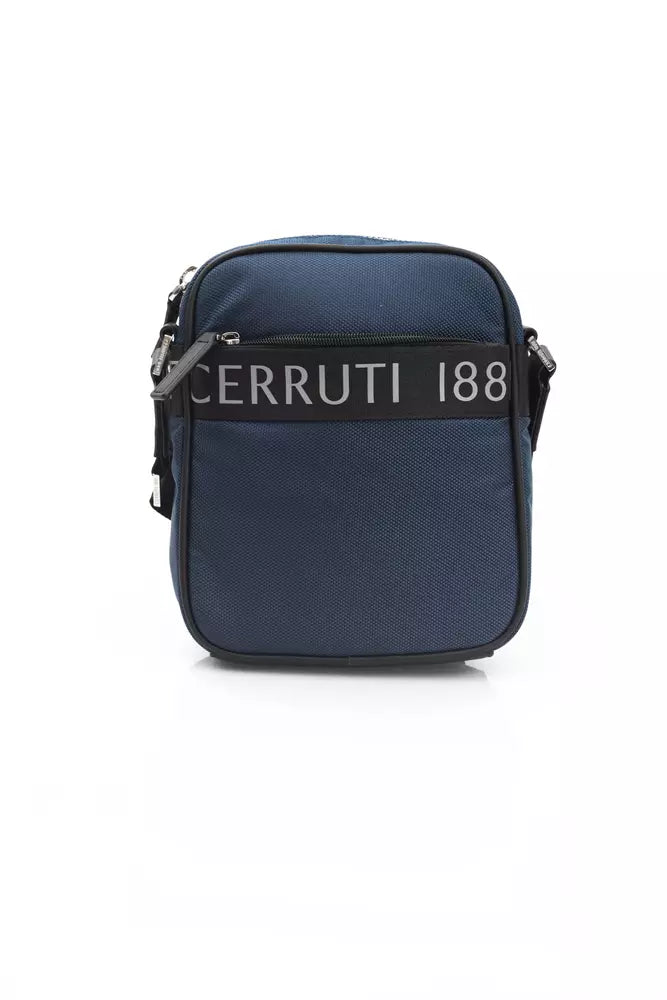 Cerruti 1881 Dunkelblaue Nylon-Crossbody-Tasche für Damen