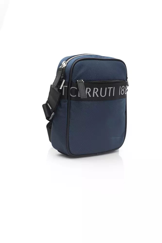 Cerruti 1881 Dunkelblaue Nylon-Crossbody-Tasche für Damen