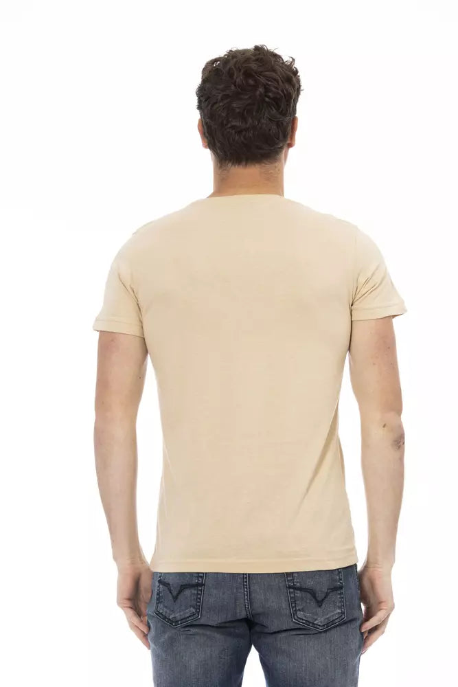 Trussardi Action Beige Cotton T-Shirt for Men