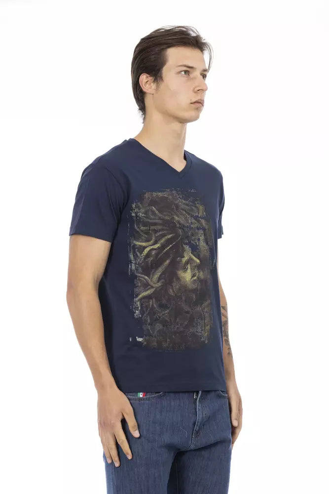 Trussardi Action men's cotton T-shirt in blue