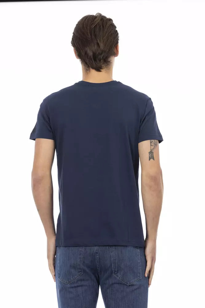 Trussardi Action men's cotton T-shirt in blue