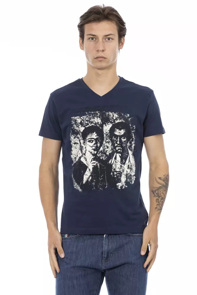 Trussardi Action Blue Cotton T-Shirt for Men