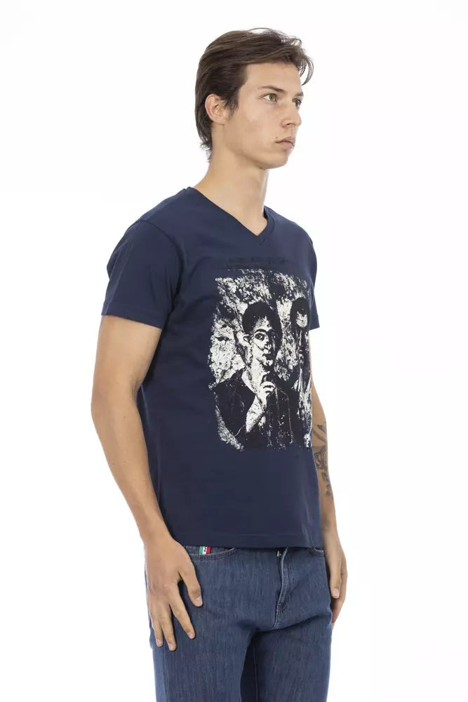 Trussardi Action Blue Cotton T-Shirt for Men