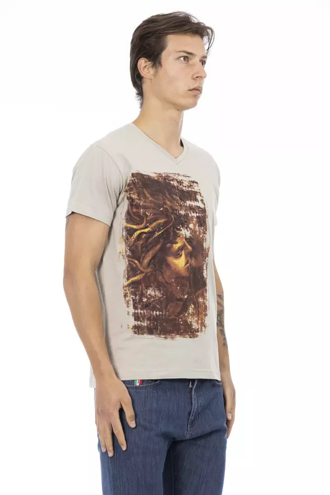 Trussardi Action Beige Men's Cotton T-Shirt
