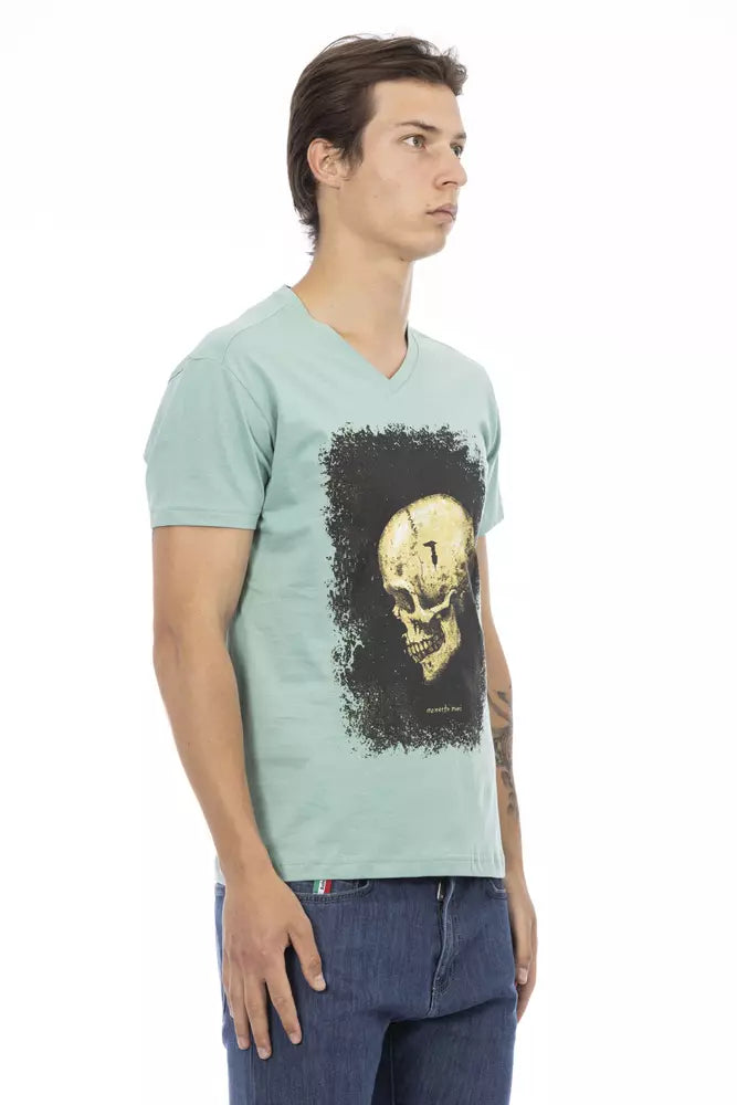 Trussardi Action Green Cotton T-Shirt for Men