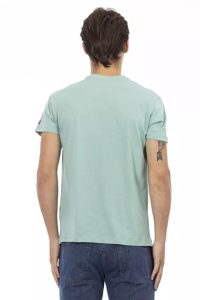 Trussardi Action Green Cotton T-Shirt for Men