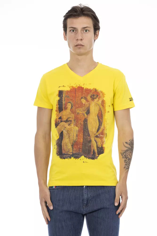 Trussardi Action Yellow Cotton T-Shirt for Men