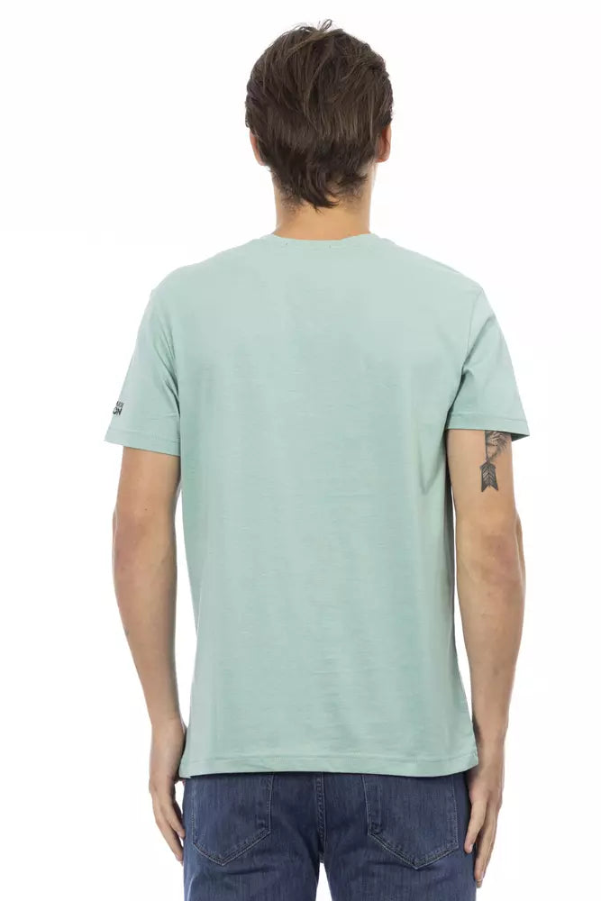 Trussardi Action Green Cotton T-Shirt for Men