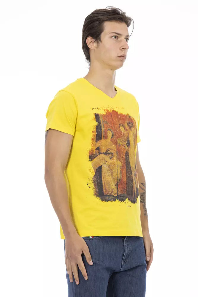 Trussardi Action Yellow Cotton T-Shirt for Men