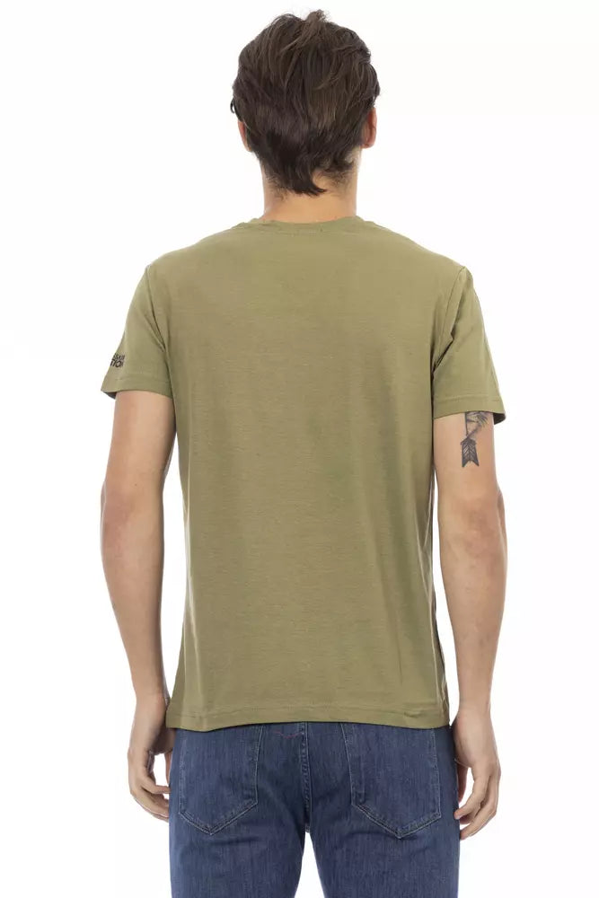 Trussardi Action Green Cotton T-Shirt for Men