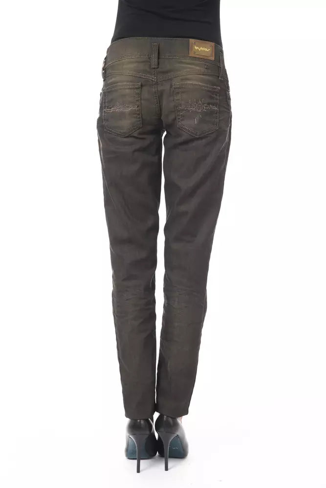 BYBLOS Black women's jeans made of cotton