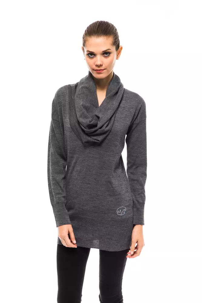 Montana Blu Grey Wool Sweater for Women