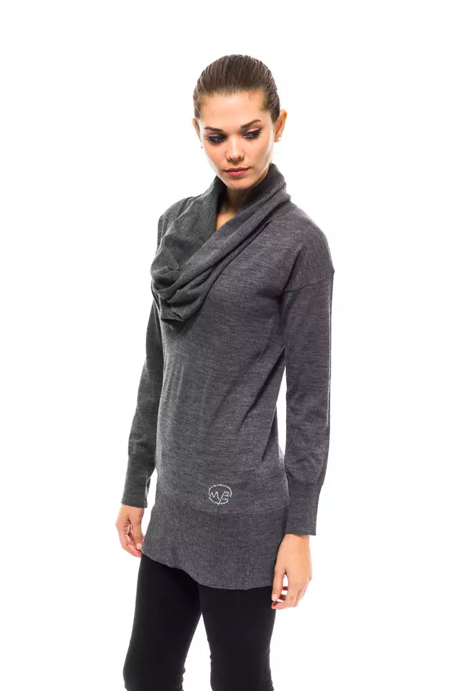 Montana Blu Grey Wool Sweater for Women