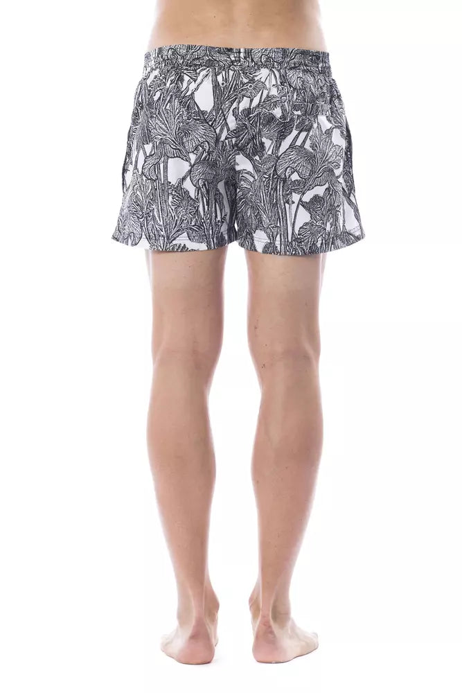Roberto Cavalli Sport Schwarze Polyester-Badehose für Herren