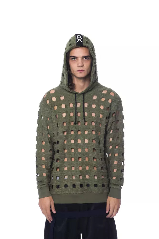 Nicolo Tonetto men's cotton sweatshirt in army green