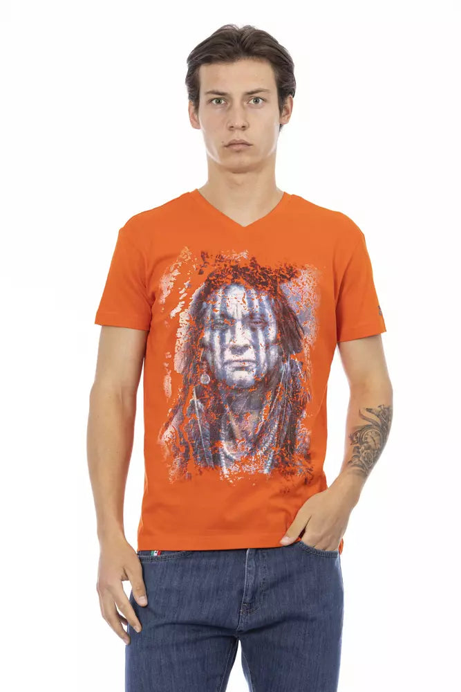 Trussardi Action Orange Men's Cotton T-Shirt