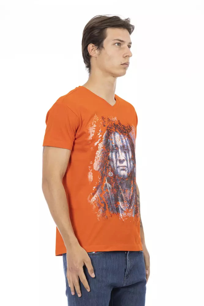 Trussardi Action Orange Men's Cotton T-Shirt