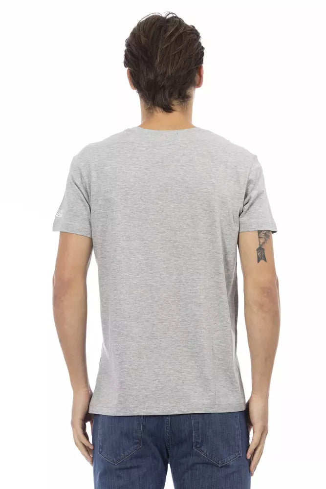 Trussardi Action Grey Cotton T-Shirt for Men