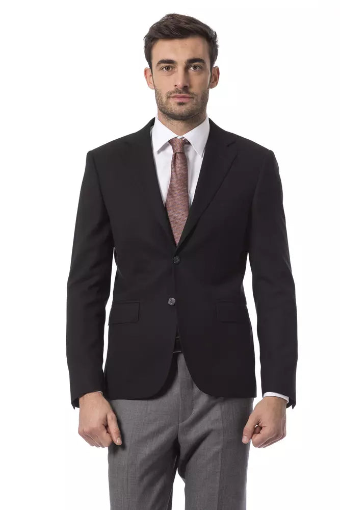 Billionaire Italian Couture Schwarzer Wollblazer für Herren