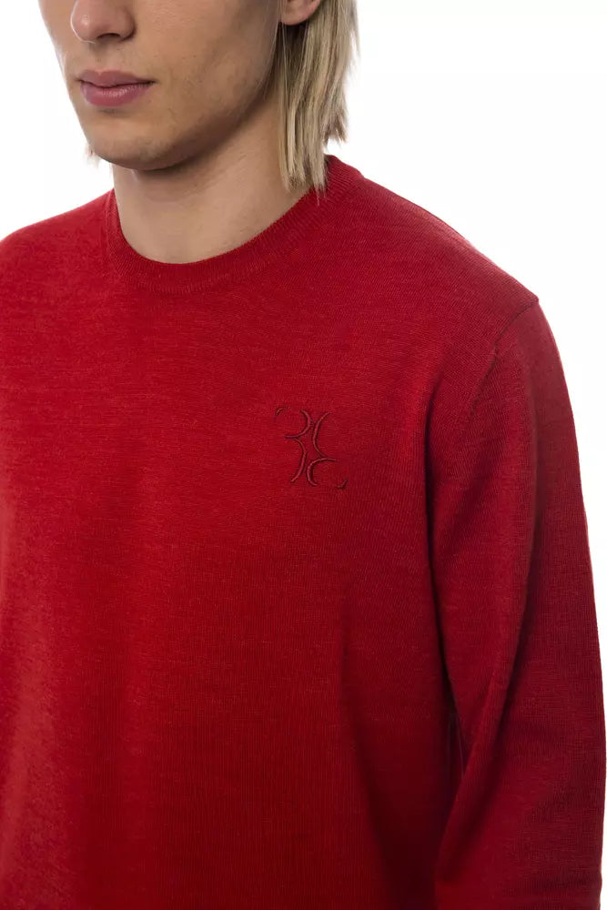 Billionaire Italian Couture red merino wool pullover for men