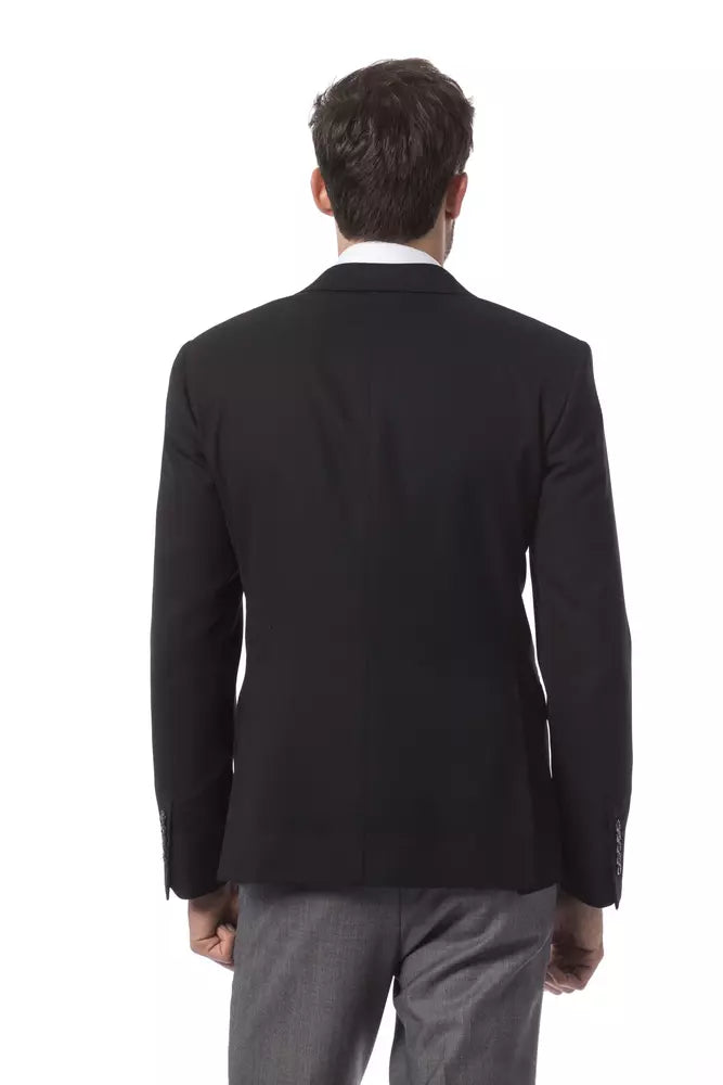 Billionaire Italian Couture Schwarzer Wollblazer für Herren