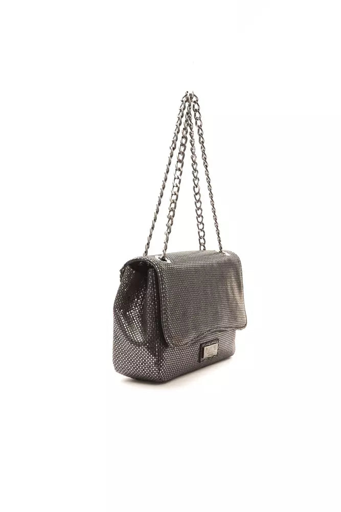 Pompei Donatella Grey Leather Women's Crossbody Bag
